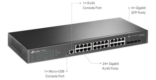 Tp-link Tl-sg3428 Switch Administrable 24 Puertos 4sfp L2,
