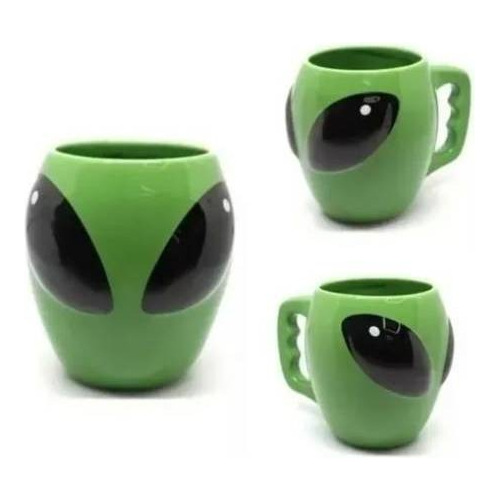 Taza De Café, 3d Space Universe Ufo Con Forma De Alienígena