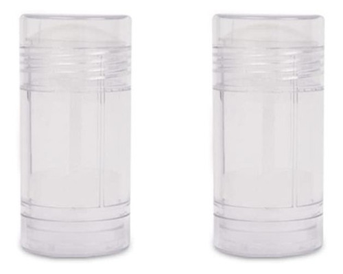 2 Recipientes Desodorantes Vacos Transparentes De 1.7fl Oz P