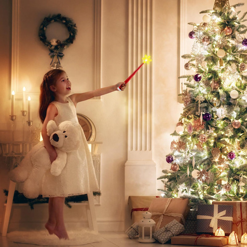 Varita Mágica De Luz De Navidad Con Control Remoto Inalámbri