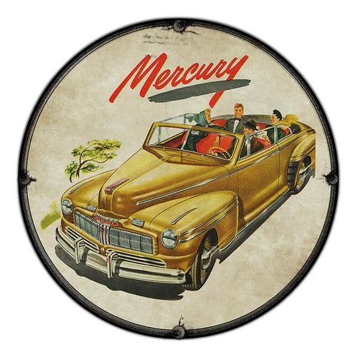 #198 - Cuadro Decorativo Vintage / Mercury No Chapa Cartel