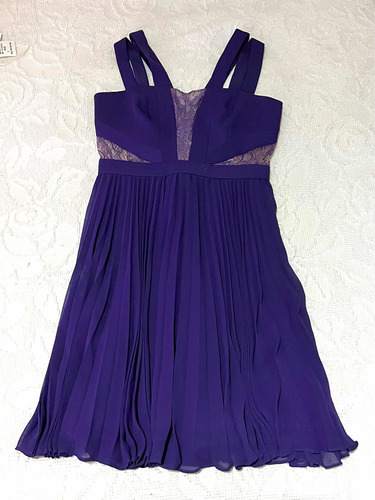 Hermoso Vestido Bcbg Cocktail Morado 4!!