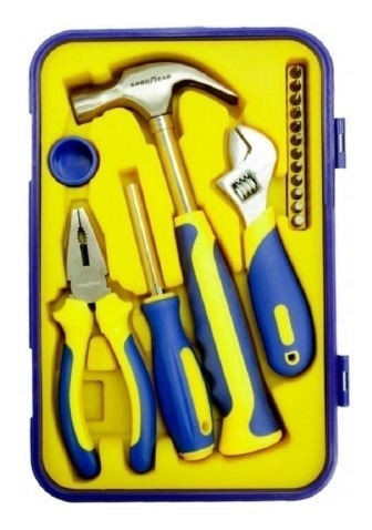 Imagen 2 de 3 de Kit Set Herramientas Goodyear Hogar Maletín 17 Piezas
