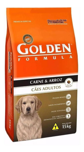 Ração Golden Formula Cães Adultos Carne E Arroz 15kg
