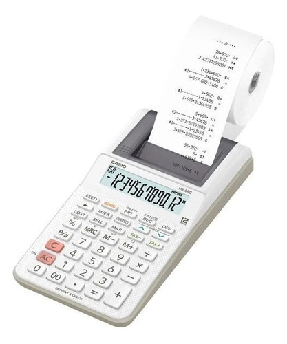 Calculadora Impresora Casio Hr-8rc + Transformador, Obelisco Color Blanca O Negro