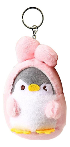Pingüino Muñeca Llavero Adorable Creativo Oreja Larga Rosa