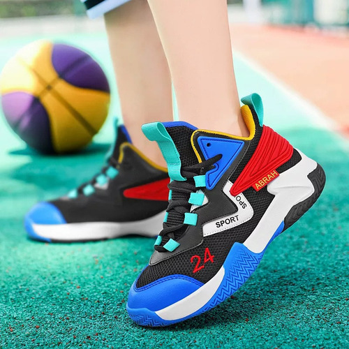 Zapatillas De Baloncesto Transpirables De Punto Para Niños