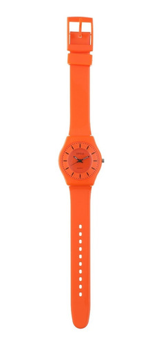 Imagen 3 de 4 de Reloj De Mujer Extra Liviano Color Naranja Marca Status S23g