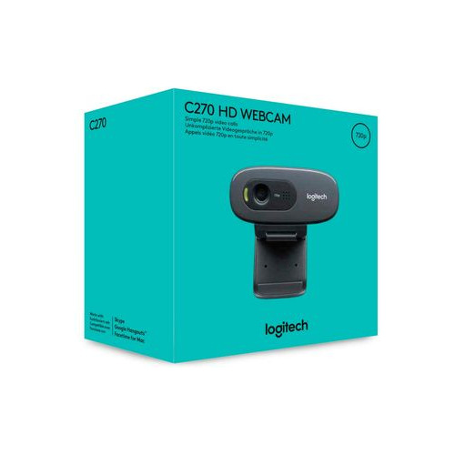 Camara Webcam Logitech C270 Hd 720p Black