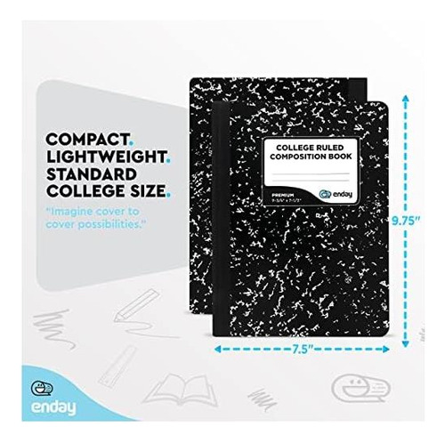 Notebooks De Composición De Enday College Regled Paper, De Y