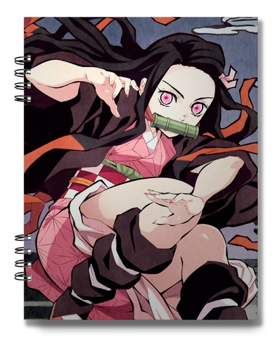 Imagen 2 de 3 de Bitácora Dibujo Kimetsu No Yaiba Nezuko 100 Hojas Bond 75grs