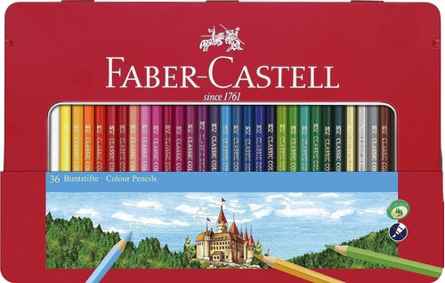 48 Lapices De Colores Estuche De Metal Faber-castell