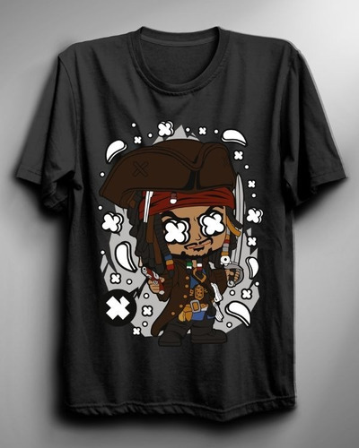 Polera De Piratas Del Caribe - Jack Sparrow