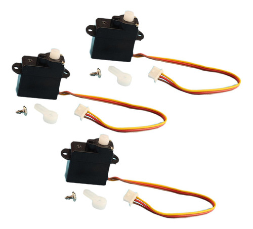 3 Piezas Rc Heclicopter Servo Set Accesorios Fácil De
