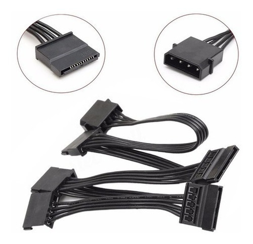 Cabo Extensor De Energia Ide Molex Com 5 Sata 15 Pinos Chia