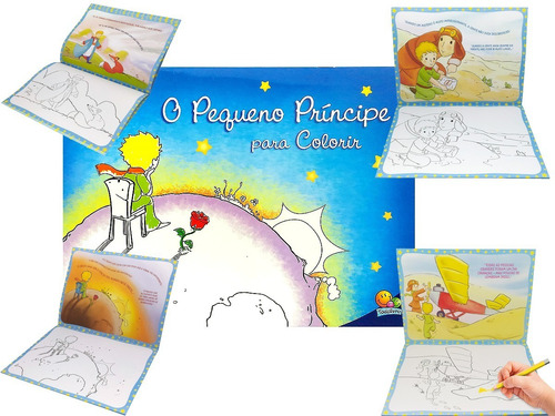 Imagem 2 de 4 de O Pequeno Príncipe Livro De Colorir + Versão Ilustrada Kit 3