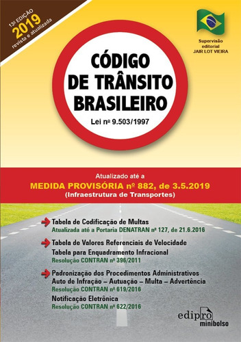 Livro Código De Trânsito Brasileiro - 2019