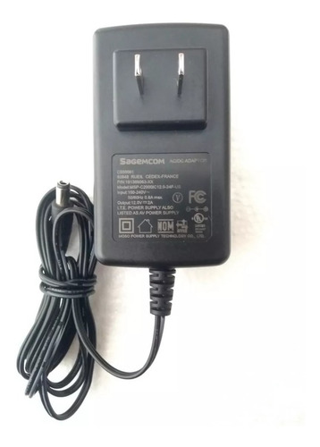 Imagen 2 de 2 de Cargador/eliminador 12v 2a Sagemcom Ac/dc 50/60ghz