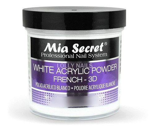 Polímero Polvo Acrílico White Blanco Mia Secret 118 Grs