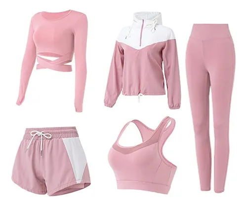 Conjuntos De Entrenamiento Para Mujer, Ropa Deportiva 5 En 1