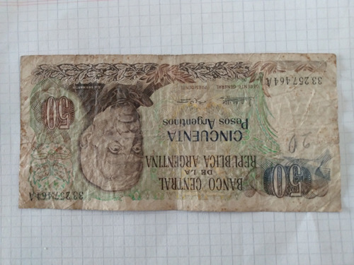Billete De 50 Pesos Argentinos 