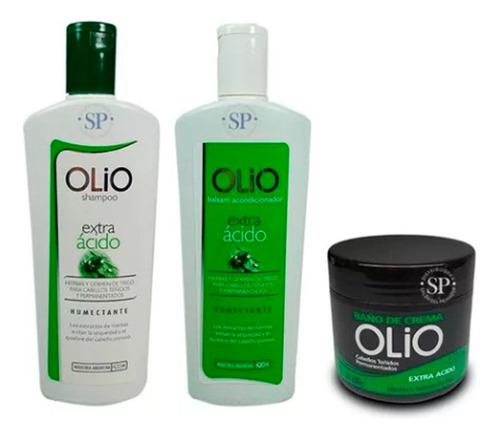 Kit Olio Extra Acido Shampoo + Acondicionador + Mascara 