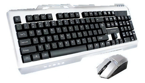 Kit de teclado y mouse gamer inalámbrico Noga NKB-STEEL