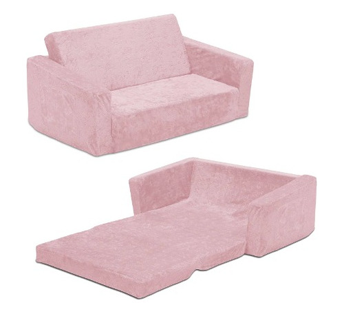 Sofa Abierto Para Niños, 2 En 1, Color Rosa O Gris