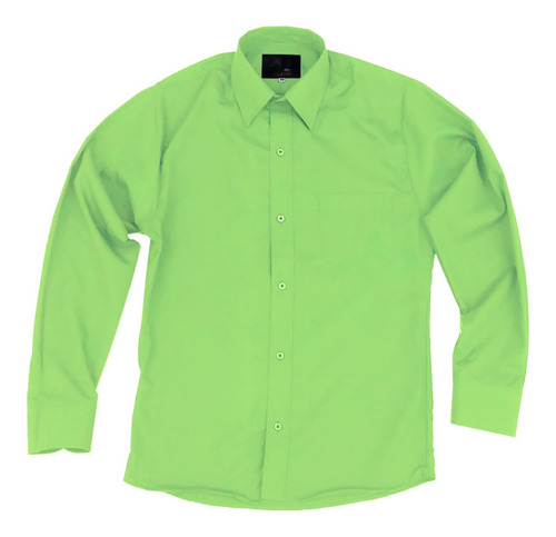 Camisa De Vestir Para Adulto Verde Limon 34 A 42 | Meses sin intereses