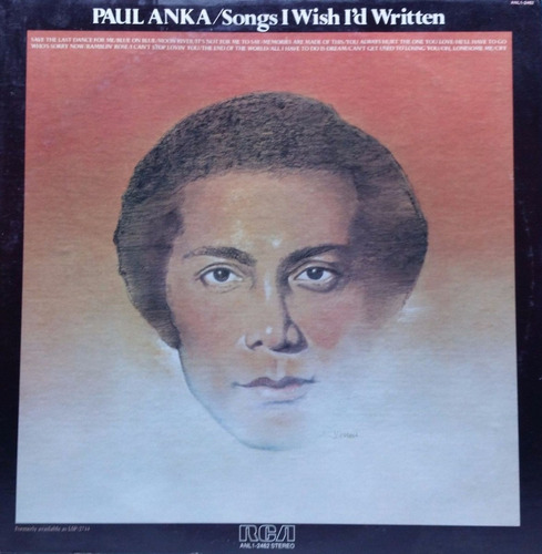 Paul Anka Songs I Wish I'd Written Vinilo Importado Lp Pvl