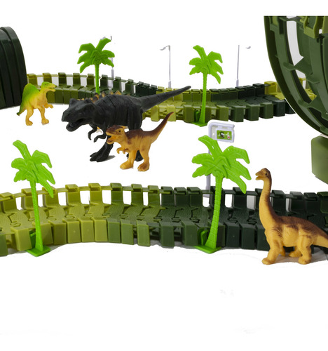 Pista Trilha Maluca Dinossauro Track Looping 119 Peças