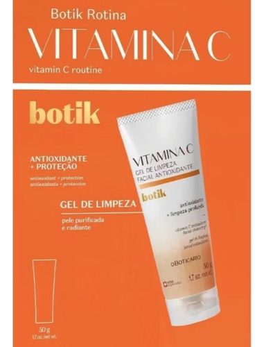 Botik Gel De Limpeza Facial Antioxidante Vitamina C 50g
