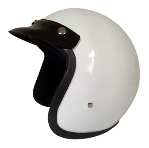 Casco De Moto Tipo Vespa Abierto Chopper En Blanco