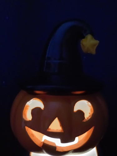 Halloween Decoración, Calabaza De Cerámica, Incluye Luz
