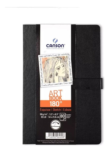 Cuaderno Canson Art Book 180º 14x21,6 A5 Librera Sketchbook