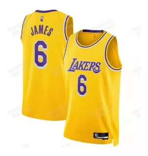 Regata Nba Lakers Lebron James 6 Amarela