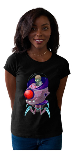 Cleen Negra Playera Plantas Vs Zombies Robot Dr Zomboss