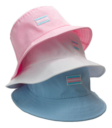 Bucket Hat Bandeira Trans Chapéu Moda Lgbt Orgulhe-se