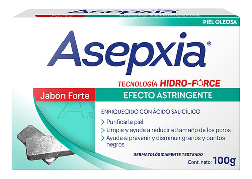 Jabon En Barra Asepxia Formula Forte 100 G (latam)