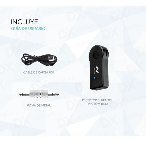 Imagen 3 de 6 de Receptor Audio Bluetooth Aux Spotify Musica Auto Con Bateria