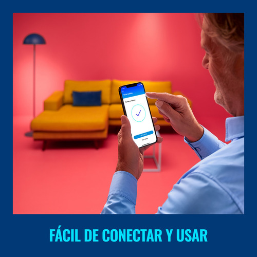 Imagen 6 de 9 de Lampara Inteligente Wifi Wiz Squire Dualzone 9w