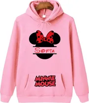 Comprar Buzos Sacos Hoodies Para Niñas Minnie Mouse Personalizados