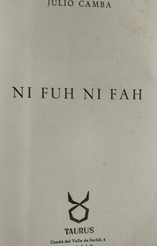 Ni Fuh Ni Fah Julio Camba Libro P (Usado)