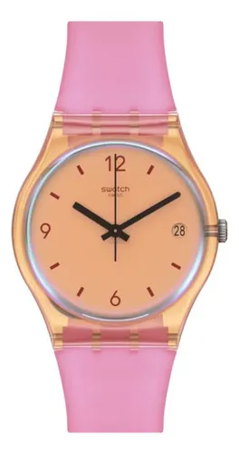 Reloj Swatch Mujer So28w106-s14 Classic White Bishop Color de la malla  Blanco Color del bisel