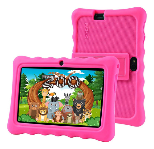 Tablet Para Niños +silicona+reloj+stickers+juegos De Regalo
