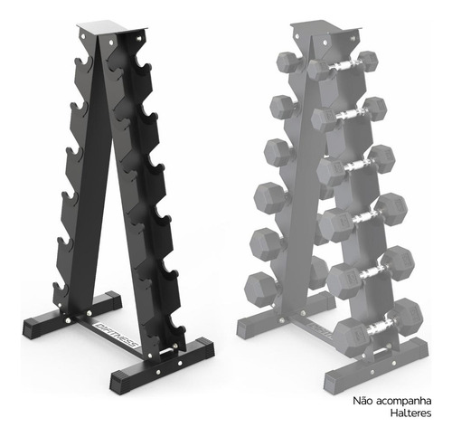 Suporte Para Halter Dumbbell Expositor Torre - 6 Pares