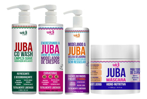 Kit Widi Care Juba Co Wash + Encrespando + Geleia + Mascara