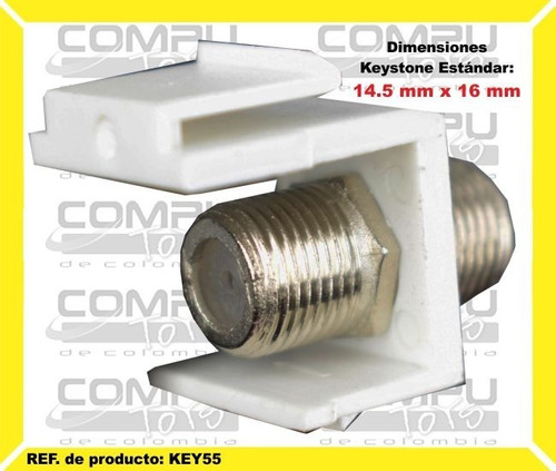 Keystone Coaxial, Unión H-h Ref: Key55 Computoys Sas