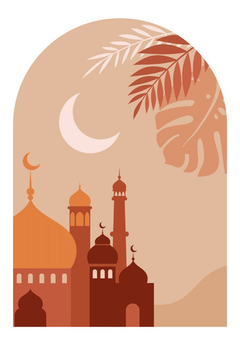 Imagen 2 de 3 de Vinilo Decorativo Dibujo Ventana Estilo Arabes Color Tierra