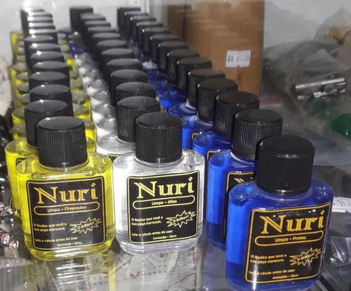 Pct 3 Limpa Joias Pratas, Ouro E Chapado Liquido Nuri 35ml -